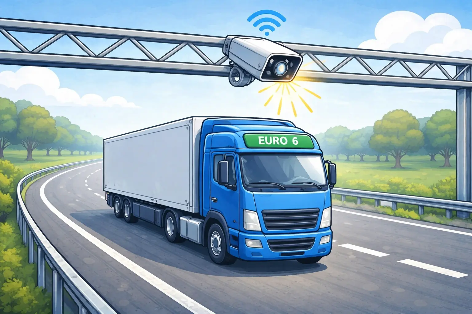 De handhaving op de vrachtwagenheffing